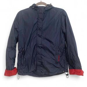 VINTAGE Y2K ABERCROMBIE & FITCH NAVY WINDBREAKER JACKET SIZE MEDIUM